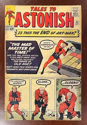 Buy TALES TO ASTONISH #43 (1963) Fine 6.0 KEY 1st Appearance Of TIME MASTER! Marvel • 90.91£