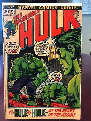 Buy Incredible Hulk #156 (Marvel 1972) 1st Appearance Of Krylar. 1st Smart Hulk • 20.43£