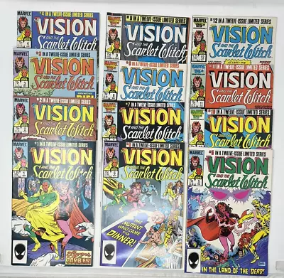 Buy Vision And The Scarlet Witch Lot 1985 Complete 1-12 VF+ • 35.97£