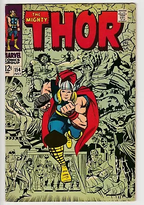 Buy The Mighty THOR #154 • 1968 • Vintage Marvel 12¢ • 1st Appearance Of Mangog • 26£