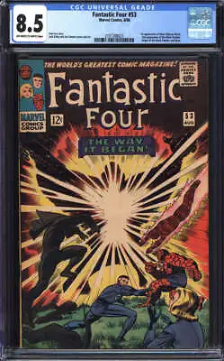 Buy Fantastic Four #53 Cgc 8.5 Ow/wh Pages // 2nd App Black Panther Marvel 1966 • 239.86£