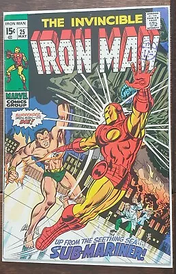 Buy Marvel Comics Iron Man #25 May 1970 (5.5 FN) #MIS0284 • 24.99£