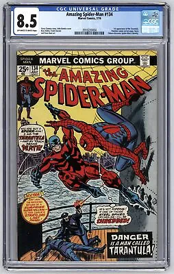 Buy Amazing Spider-Man #134 ~ CGC 8.5 ~ 1st App. Of The Tarantula • 277.08£