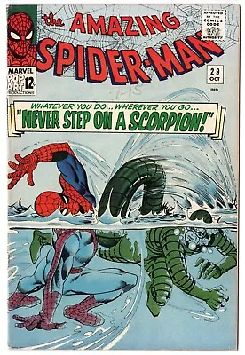 Buy AMAZING SPIDER-MAN 29  Lovely Raw F-VF  1965 2nd Scorpion!  3-DAY 1/2 OFF SALE!! • 120.64£