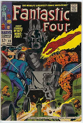 Buy Fantastic Four 80 (1968) VG/F 5.0 Kirby/Sinnott-c/a 1st Tomazooma/Silent Fox • 10.27£