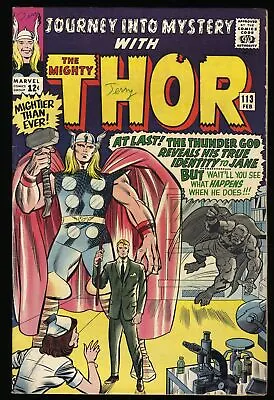 Buy Journey Into Mystery #113 FN+ 6.5 Thor Origin Of Loki Grey Gargoyle Appearance! • 48.04£