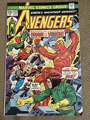 Buy The Avengers #134, Vision's Origin, Mantis Origin, 1975 FN Marvel Comics • 3.36£