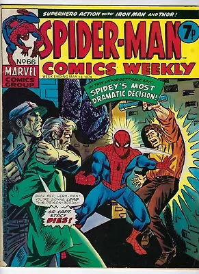 Buy SPIDER-MAN COMICS WEEKLY # 66 - 18 May 1974 - GD/VG 4.5 - Iron Man Thor • 3.95£