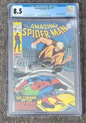 Buy Amazing Spider-Man #81 CGC 8.5 (1970)  1st App. Of The Kangaroo • 213.72£