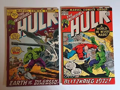Buy The Incredible Hulk #155, #146 (1972) 1st App Shaper Of The Worlds Comic Lot • 15.77£