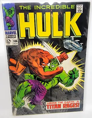 Buy Incredible Hulk #106 Missing Link Appearance *1968* 4.5 • 22.78£