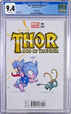 Buy Thor: God Of Thunder #1 CGC 9.4 (Jan 2013, Marvel) Skottie Young Variant Cover • 59.75£