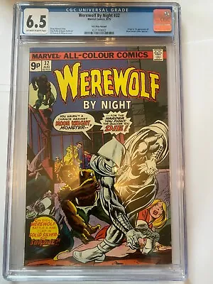 Buy WEREWOLF BY NIGHT #32 1st Moon Knight UK Price Variant Marvel 1975 CGC 6.5 • 699£