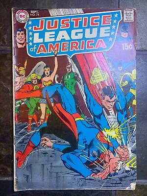Buy Justice League Of America #74  Black Canary Leaves JSA!  JLA Hi-Grade 1969 VF • 177.70£