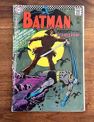 Buy Batman #189 (1967) Silver Age 1st Scarecrow Appearance Detached Cover • 99.94£