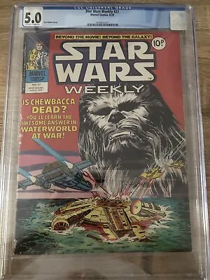 Buy CGC 5.0 - Star Wars Weekly #27 - Chewbacca - 9 Aug 1978 - Marvel UK • 199.97£