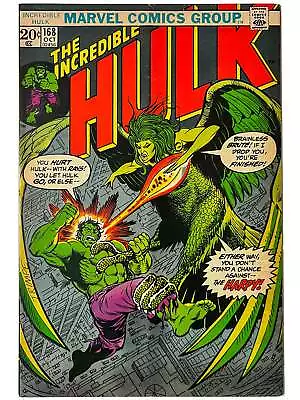 Buy Incredible Hulk #168 1st App Harpy (Betty Ross) 1973 F+ 6.5 • 27.66£