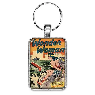 Buy Wonder Woman #68 Bondage Cover Key Ring / Necklace Classic DC Comic Book Jewelry • 10.24£