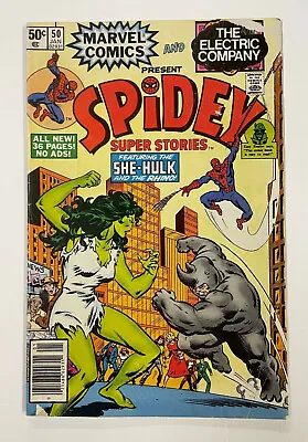 Buy Spidey Super Stories #50. Jan '81. Marvel/electric Comp. Vg. She-hulk! Daredevil • 10£