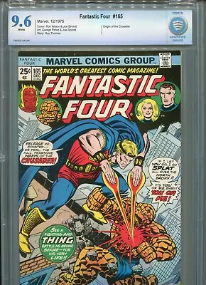 Buy Fantastic Four #165 CBCS 9.6 (1975) Origin Of The Crusader White Pages • 101.37£