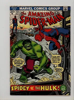 Buy Amazing Spider-Man 119 F- Fine- Classic Romita Hulk Cover 1973 • 75.33£