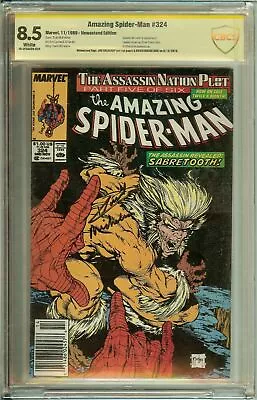 Buy 💥 Amazing Spider-Man #324 David Michelinie CBCS 8.5 Sabretooth X-Men Newsstand • 79.17£