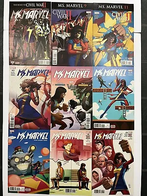 Buy 9x Ms. Marvel (Kamala Khan) Lot Vol 4 - 7 9 11 13 14 15 16 18 19 - Marvel • 7.88£