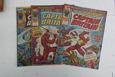 Buy UK Marvel Weekly Captain Britain Issues 1-3 - 1975 • 25£
