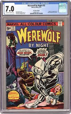 Buy Werewolf By Night UK Edition #32UK CGC 7.0 1975 4308115011 1st App. Moon Knight • 832.63£