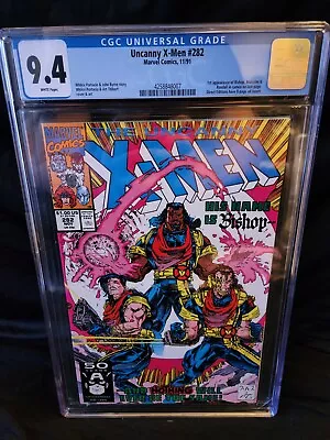 Buy Uncanny X-men 282 Cgc 9.4 White Pages 1st Appearance Bishop Marvel Comics 1991 • 39.98£