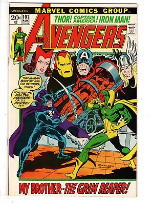 Buy Avengers #102 (1972) - Grade 9.2 - Grim Reaper & Sentinels Appearance! • 47.30£