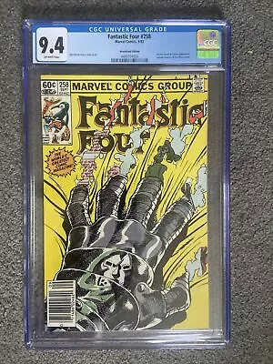 Buy Fantastic Four #258 NEWSSTAND CGC 9.6 White Pages - Classic Doom Cover • 51.97£