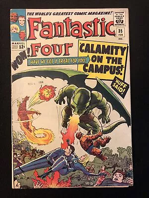 Buy Fantastic Four 35 4.5  Mylite 2 Double Boarded Staple Attached At Top Cover Ln • 44.23£