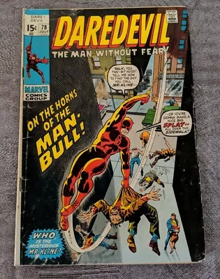Buy  Daredevil #78 Good/VG Condition 1st  Man Bull 1971 • 7.91£