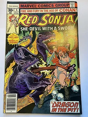 Buy RED SONJA #5 Cents Newsstand Marvel Comics 1977 NM • 10.95£