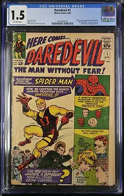 Buy Daredevil #1 - Marvel Comics 1964 CGC 1.5 Origin And 1st Appearance Of Daredevil • 1,224.65£