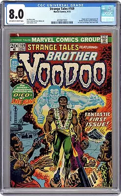 Buy Strange Tales #169 CGC 8.0 1973 4320677003 Origin & First Brother Voodoo Story • 286.38£