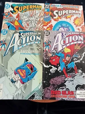 Buy Action Comics #665,666,667,687 1991/93 Starring Superman Four Issue Lot • 4£