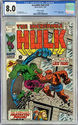 Buy Incredible Hulk #122 - Hulk Vs Thing - Cgc 8.0 • 200£