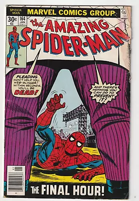 Buy Amazing Spider-Man #164 (Marvel Comics 1977) VG+ Kingpin Vanessa Fisk • 7.13£