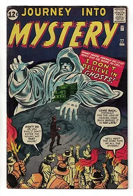 Buy Atlas Marvel Comics Journey Into Mystery 77 Ghosts Horror Pre Thor  FN 6.0  • 125£