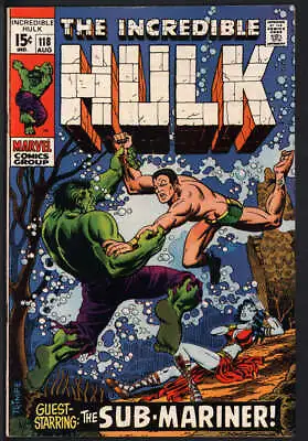 Buy Incredible Hulk #118 6.0 // Sub-mariner Vs. Hulk  Marvel Comics 1969 • 70.34£