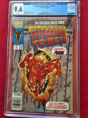 Buy ***Saga Of The Original Human Torch #1***CGC Grade 9.6 Near Mint+***White Pages* • 21.51£