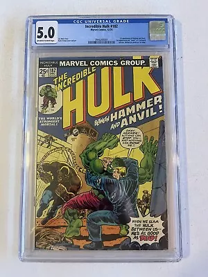 Buy The Incredible Hulk #182 CGC 5.0. Marvel, 1974. 3rd Appearance Of Wolverine  • 119.14£