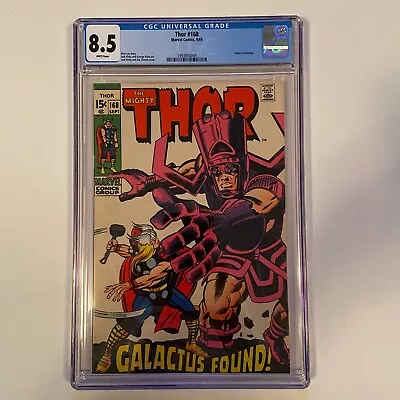Buy Thor #168 CGC 8.5 WP 1993860004 - Origin Of Galactus • 383.77£