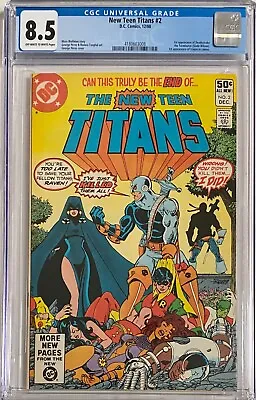 Buy New Teen Titans #2 - 1980 - First Appearance Of Deathstroke - CGC 8.5 • 155£
