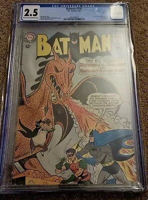 Buy BATMAN #155 From 1963. 2.5 CGC - First Silver Age Penguin  • 296.48£
