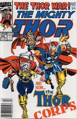 Buy Thor (1962) # 440 Newsstand (3.0-GVG) 1st App. Thor-Corps, Spine Roll 1991 • 8.10£