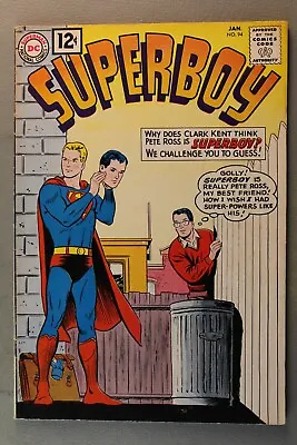 Buy Superboy #94 *1962* Clark Kent Thinks His Best Friend, Pete Ross Is Superboy • 15.09£