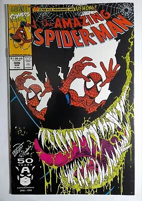 Buy 1991 Amazing Spiderman 346 NM.Iconic Cover Art By Erik Larsen MARVEL USA • 38.73£